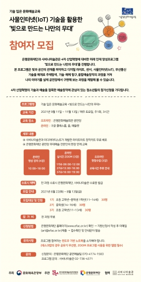 2021 기술 입은 문화예술교육 <빛으로 만드는 나만의 무대>