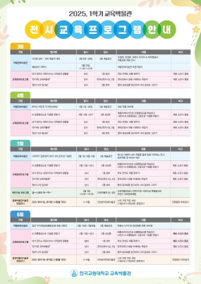 [한국교원대학교 교원박물관] 2025년 1학교 교육박물관 전시, 교육프로그램 안내