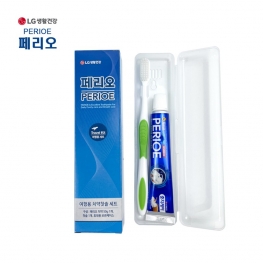 페리오칫솔치약세트 1개 (2080치약50g+2중 미세모칫솔+투명보관용 케이스)