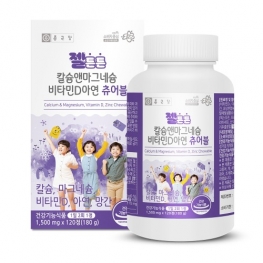 종근당 젤튼튼 칼슘앤마그네슘 비타민D아연 츄어블 1,500mg x 120정