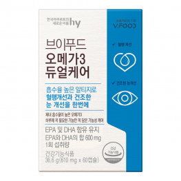 한국야쿠르트 브이푸드 오메가3 듀얼케어 610mg x 60캡슐