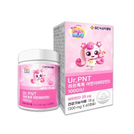 GC녹십자웰빙 Ur.PNT 하트톡톡 어린이비타민D 300mg x 60캡슐