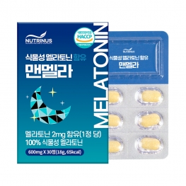 뉴트리너스 식물성 멜라토닌 함유 맨멜라 600mg x 30정