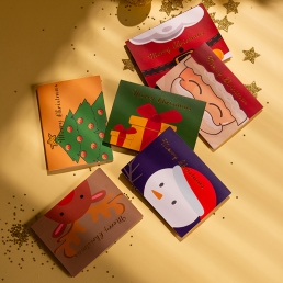 크리스마스 메세지 카드 6P 세트 홈 파티 용품 쟝식 데코 소품 연말