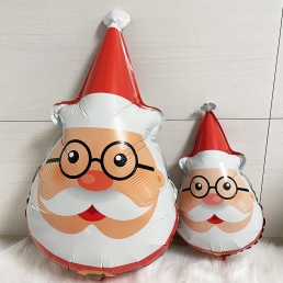 크리스마스 안경 산타 풍선 홈 파티 장식 용품 데코 은박 소품 연말