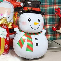 크리스마스 발그레 눈사람 은박 풍선 소품 장식 용품 데코 홈 파티 연말