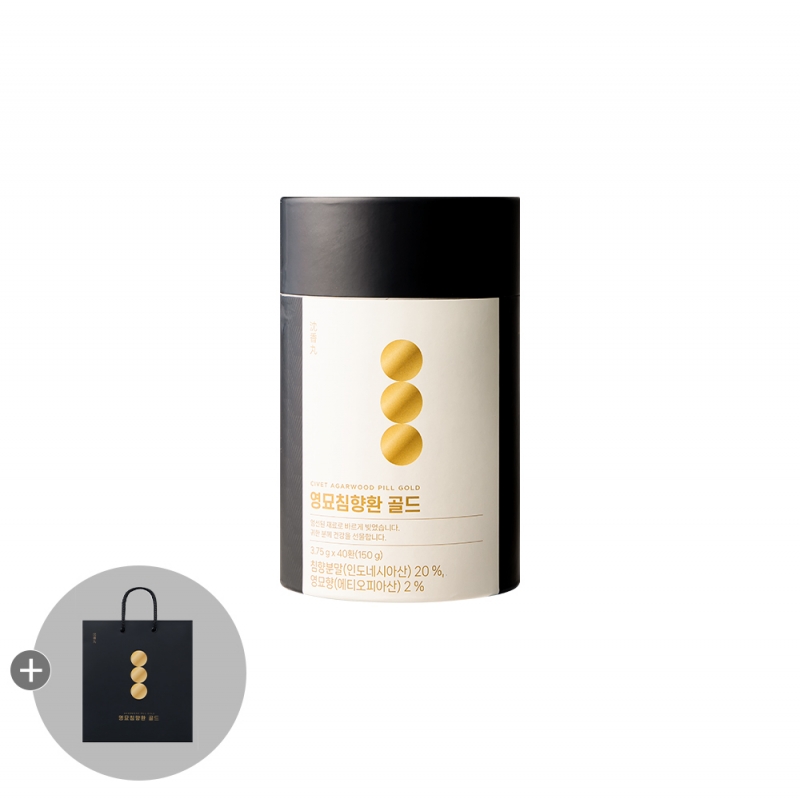 JW중외제약 영묘침향환 골드 40환 x 1박스 (+전용쇼핑백)