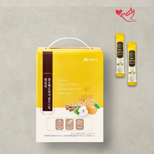 JW생활건강 데일리 꿀배도라지 골드스틱 100포 x 1박스 (1개월분) [원산지:국산]