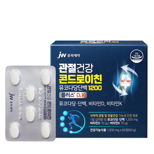 JW중외제약 관절건강 콘드로이친 뮤코다당단백 1200 플러스 D,K x 1박스
