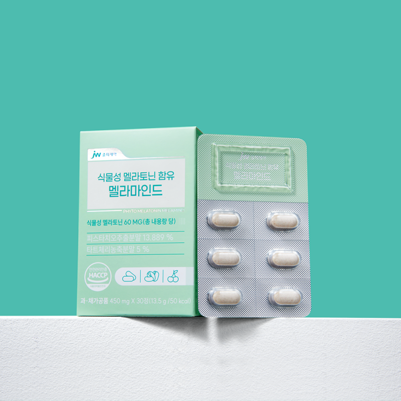 JW중외제약 식물성 멜라토닌 함유 멜라마인드 30정 x 1박스