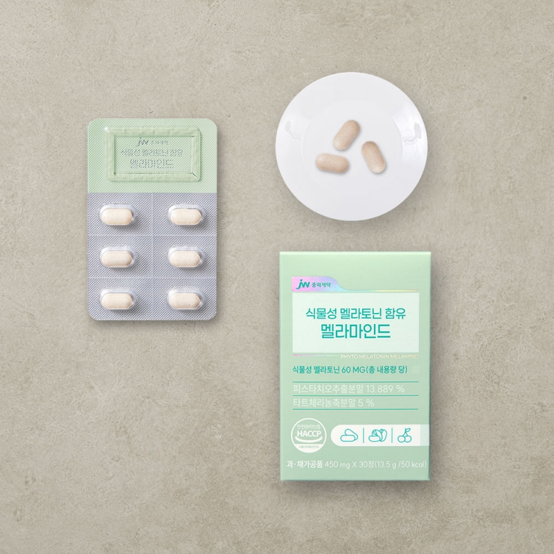 JW중외제약 식물성 멜라토닌 함유 멜라마인드 30정 x 1박스