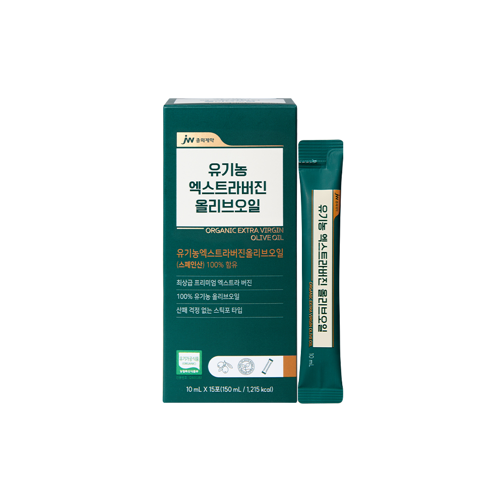 JW중외제약 유기농 엑스트라버진 올리브오일 15포 (150ml) x 1박스