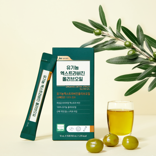 JW중외제약 유기농 엑스트라버진 올리브오일 15포 (150ml) x 1박스