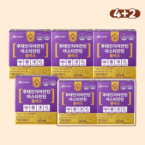 JW중외제약 루테인지아잔틴 아스타잔틴 플러스 x 6박스