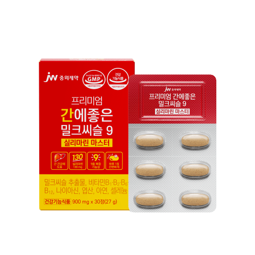 JW중외제약 프리미엄 간에 좋은 밀크씨슬 9 실리마린 마스터 x 1박스