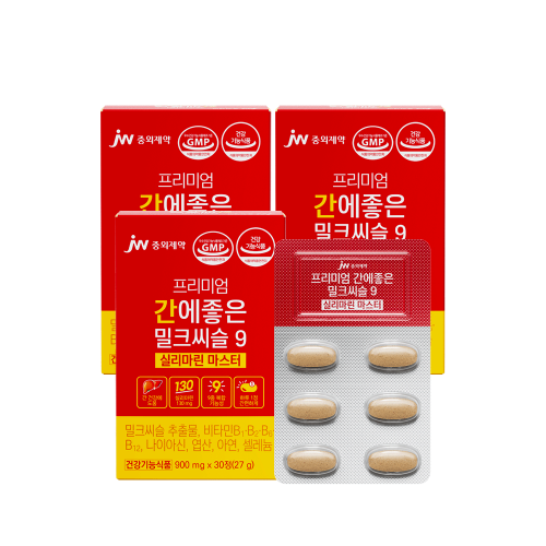 JW중외제약 프리미엄 간에 좋은 밀크씨슬 9 실리마린 마스터 x 3박스