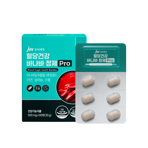 JW중외제약 혈당건강 바나바정제 Pro 60정 x 1박스 (2개월분)