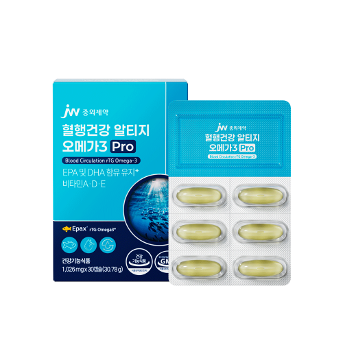 JW중외제약 혈행건강 알티지 오메가3 Pro 30캡슐 x 1박스