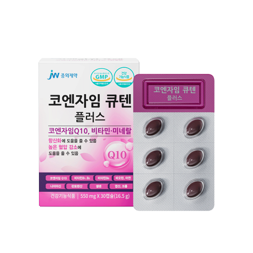JW중외제약 코엔자임큐텐 플러스 30캡슐 x 1박스