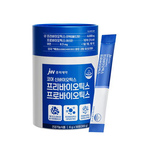 JW중외제약 코어 신바이오틱스 프리바이오틱스 프로바이오틱스 50포 x 1박스