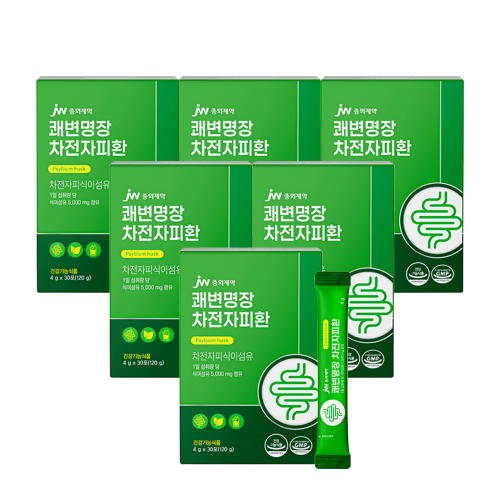 JW중외제약 쾌변명장 차전자피환 30포 x 6박스