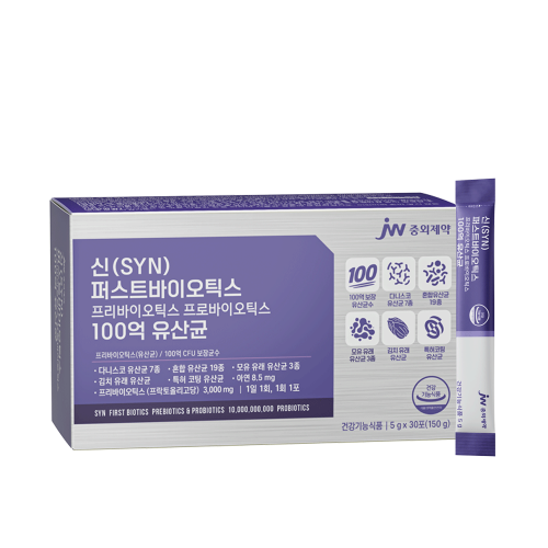 JW중외제약 신(SYN) 퍼스트바이오틱스 프리바이오틱스 프로바이오틱스 100억 유산균 x 1박스