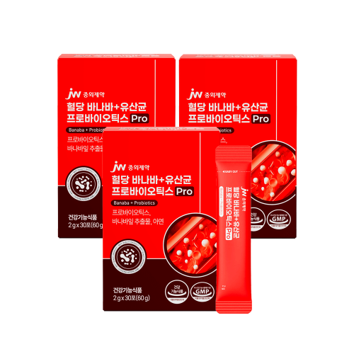 JW중외제약 혈당 바나바+유산균 프로바이오틱스 Pro 30포 x 3박스