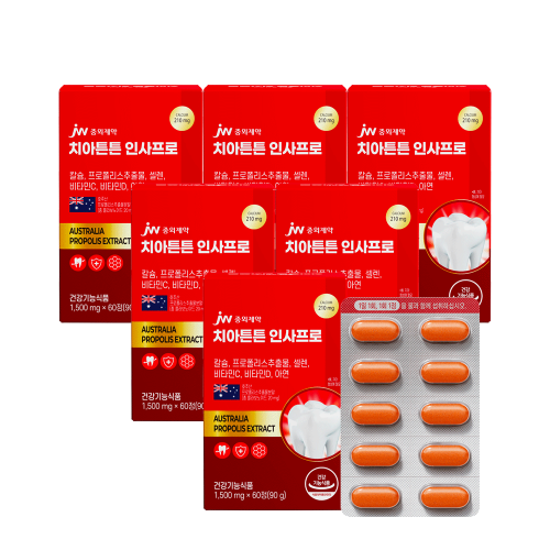 JW중외제약 치아튼튼 인사프로 60정 x 6박스 (12개월분)