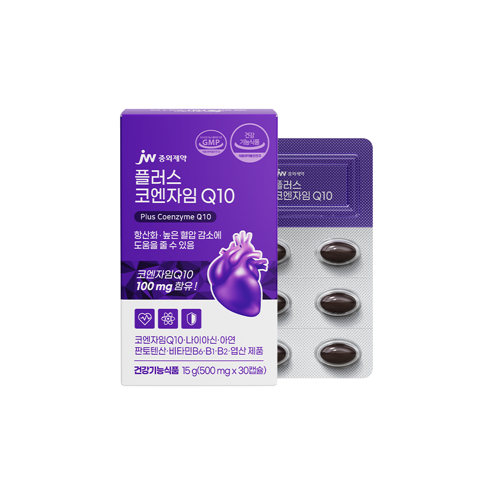 JW중외제약 플러스 코엔자임 Q10 30캡슐 x 1박스