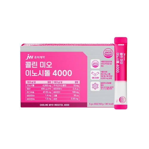JW중외제약 콜린 미오 이노시톨 4000 30포 x 1박스