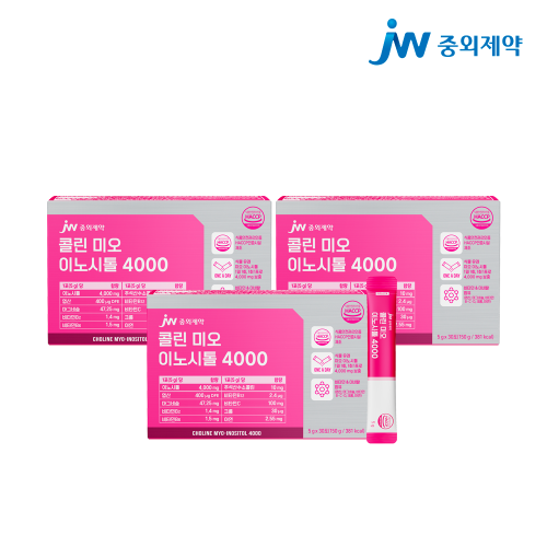 JW중외제약 콜린 미오 이노시톨 4000 30포 x 3박스