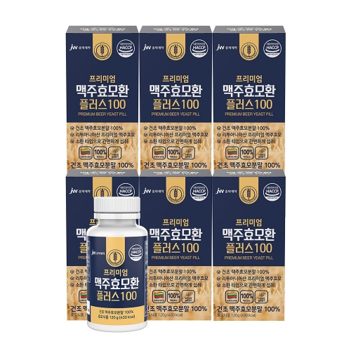 JW중외제약 프리미엄 맥주효모환 플러스 100 x 6박스