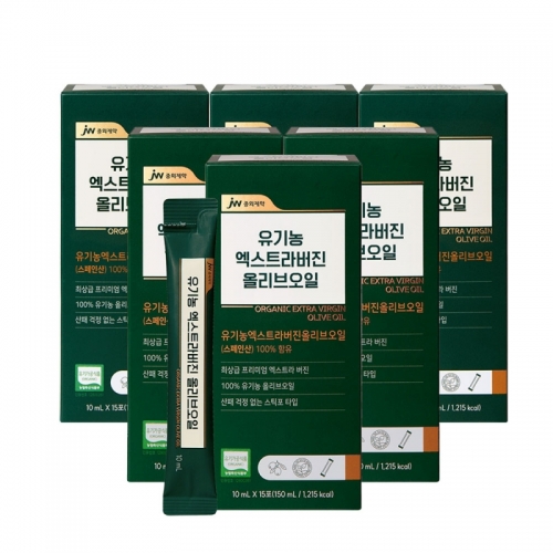 JW중외제약 유기농 엑스트라버진 올리브오일 15포 (150ml) x 6박스
