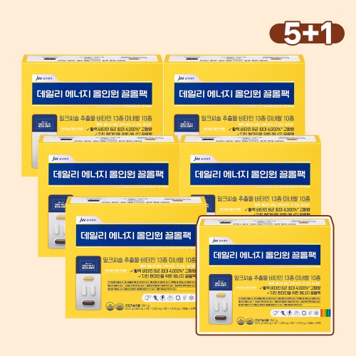 JW중외제약 데일리 에너지 올인원 끌올팩 (30팩) x 6박스