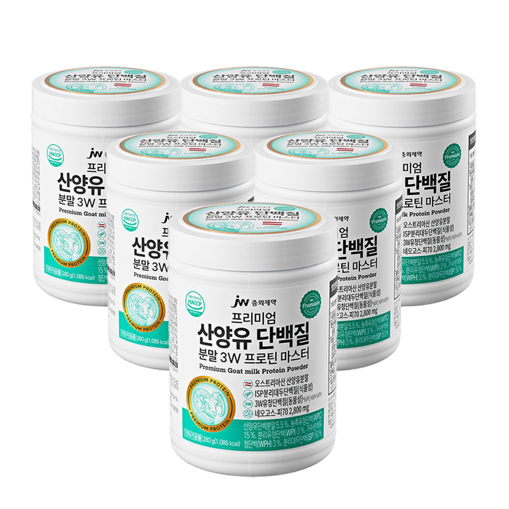 JW중외제약 프리미엄 산양유 단백질 분말 3W 프로틴 마스터 x 6개