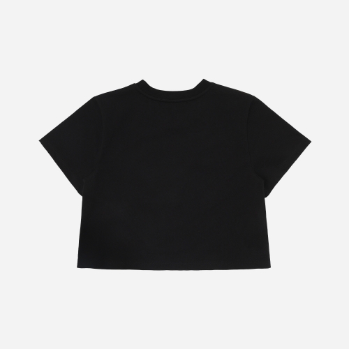 SAC 로고 오버핏 크롭 티셔츠 블랙 4W2311002