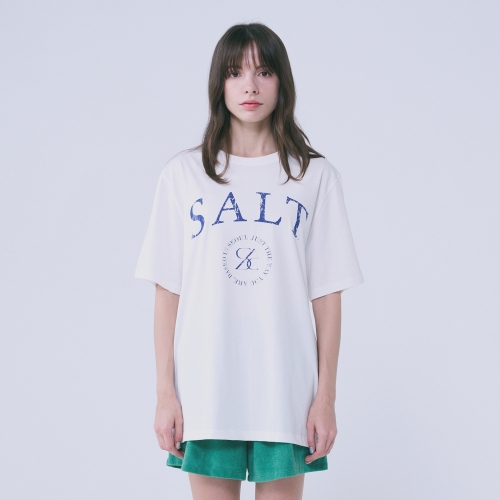 SALT 로고 티셔츠 화이트 4W2321003