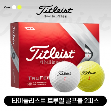 2022 타이틀리스트 TRUFEEL 골프볼 2피스 12알 화이트/옐로우