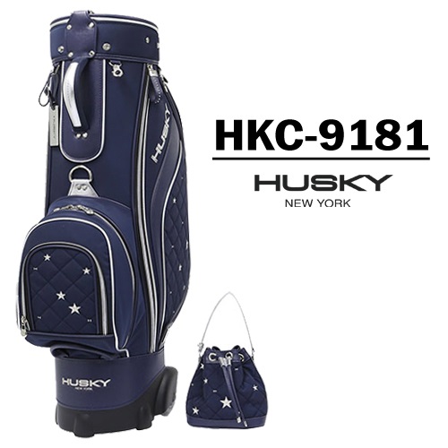 [허스키뉴욕 정품] HUSKY 허스키골프백 HKC-9181 NAVY 캐디백