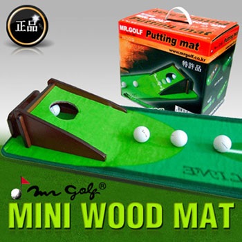 [군자실업/미스터골프정품]MR GOLF MINI WOOD MAT 미니 원목매트