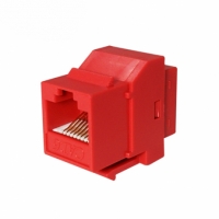 LANstar 라인업시스템 LS-6IC-UKRD 키스톤 장착형 커플러, CAT.6, UTP, I형, RJ45, UL규격, Red