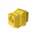 LANstar 라인업시스템 LS-6IC-UKYL 키스톤 장착형 커플러, CAT.6, UTP, I형, RJ45, UL규격, Yellow