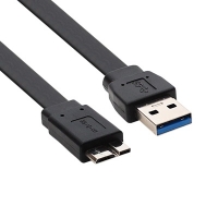 넷메이트 NMC-UM320F  USB3.0 MicroB FLAT 케이블 2m (블랙)