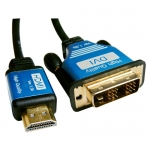 LANstar 라인업시스템 보급 LS-DVIS-HDMI-B10M DVI-HDMI 블루메탈케이블 , DVI／M-HDMI19／M, 10M