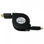 LANstar 라인업시스템 LS-HDMI-RT1.3M HDMI(M) - HDMI(M) 케이블 (Ver 1.4/블랙/자동감김) - 1.3M