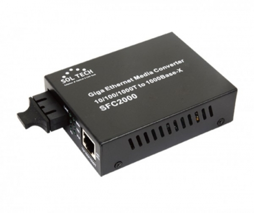 솔텍 SFC2000-TL40 10/100/1000Mbps TP to 1000Mbps-SX/LX Gigabit Ethernet Converter, 40km