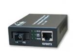 솔텍 SFC200-SCSW/B 10/100Mbps-TX to 100Mbps-FX Fast Ethernet Converter, 싱글모드(WDM) 20km, 1310/1550nm