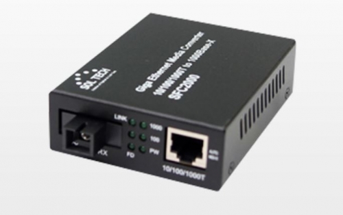 솔텍 SFC2000-TWL40/BI 10/100/1000Base-T to 1000Base-LX (SC,SM,40km),1-Fiber(WDM), 전원내장형