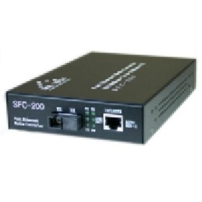 솔텍 SFC200-SCSW40/AI AI 광컨버터 80km/SC 싱글 이더넷 광컨버터 전원내장형
