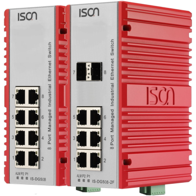 ISON IS-DG508 8-port Gigabit Din-Rail Managed Layer 2/4 Industrial Ethernet Switch